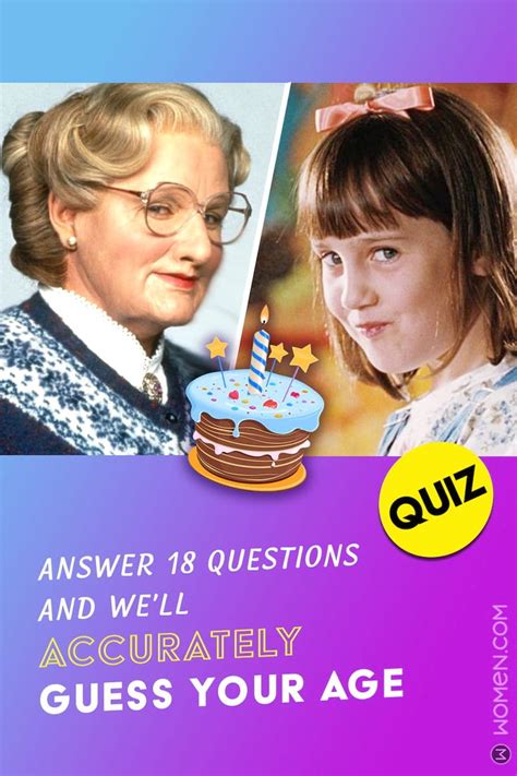 quiz that guesses your age.